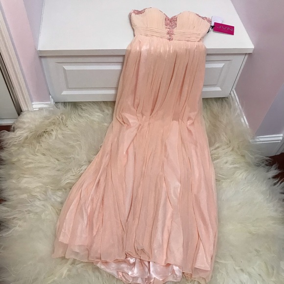 JOVANI RHINESTONE STRAPLESS FORMAL DRESS - Picture 2 of 8